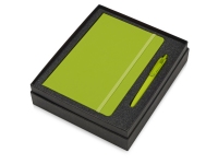 Подарочный набор Vision Pro soft-touch с ручкой и блокнотом А5, зеленый, блокнот- картон с покрытием из полиуретана, имитирующего кожу, ручка- пластик c покрытием soft-touch