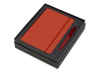 Подарочный набор Vision Pro soft-touch с ручкой и блокнотом А5, красный, блокнот- картон с покрытием из полиуретана, имитирующего кожу, ручка- пластик c покрытием soft-touch