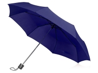 Зонт складной «Columbus», темно-синий, купол- полиэстер, каркас-сталь, спицы- сталь, ручка- пластик