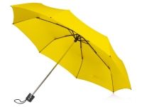 Зонт складной «Columbus», желтый, купол- полиэстер, каркас-сталь, спицы- сталь, ручка- пластик