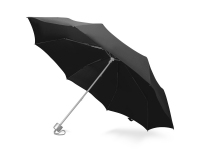 Зонт складной «Tempe», черный, купол- полиэстер, каркас-металл, спицы- фибергласс, ручка-пластик