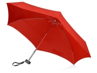 Зонт складной «Frisco» в футляре, красный, купол- эпонж, каркас- металл, спицы- фибергласс, ручка-пластик с покрытием соф- тач