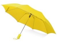 Зонт складной «Tulsa», желтый, купол- полиэстер, каркас-сталь, спицы- сталь, ручка-пластик