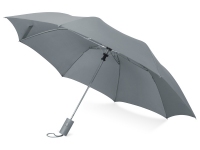Зонт складной «Tulsa», серый, купол- полиэстер, каркас-сталь, спицы- сталь, ручка-пластик