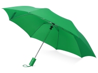 Зонт складной «Tulsa», зеленый, купол- полиэстер, каркас-сталь, спицы- сталь, ручка-пластик