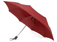 Зонт складной «Irvine», бордовый, купол- эпонж, каркас-сталь, спицы- фибергласс, ручка-пластик с покрытием соф-тач