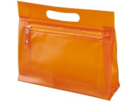 Прозрачная косметичка «Paulo», оранжевый прозрачный , ПВХ
