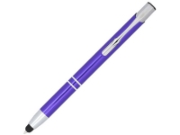 Ручка-стилус металлическая шариковая «Moneta» с анодированным покрытием, пурпурный/серебристый