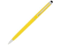 Ручка пластиковая шариковая «Valeria», желтый/серебристый, АБС пластик/металл