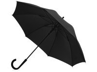 Зонт-трость «Bergen», черный, купол- эпонж, каркас-стеклопластик, ручка-покрытие софт-тач