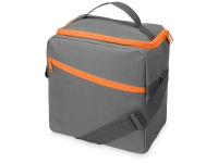 Изотермическая сумка-холодильник «Classic», серый/оранжевый, 600D полиэстер, PEVA