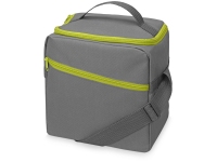 Изотермическая сумка-холодильник «Classic», серый/зеленое яблоко, 600D полиэстер, PEVA