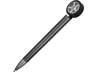 Ручка пластиковая шариковая «Wheel» со спиннером, темно-серый/серебристый, пластик, резина