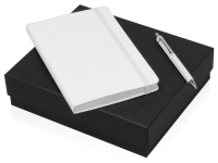 Подарочный набор Moleskine Hemingway с блокнотом А5 и ручкой, белый, бумага/полиуретан, металл