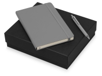Подарочный набор Moleskine Hemingway с блокнотом А5 и ручкой, серый, бумага/полиуретан, металл