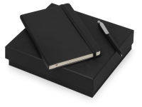 Подарочный набор Moleskine Picasso с блокнотом А5 и ручкой, черный, бумага/полиуретан, пластик/металл
