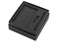Коробка подарочная Smooth M для ручки, флешки и блокнота А6, черный, 16 х 15 х 6 см