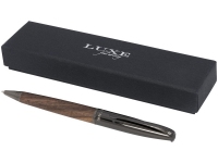 Ручка шариковая с деревянным корпусом «Loure», черный/коричневый, металл/дерево