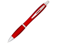 Ручка пластиковая шариковая «Nash» перламутровая, красный/серебристый, АБС пластик