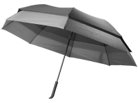 Зонт-трость выдвижной, черный, эпонж полиэстер