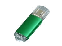 USB 2.0- флешка на 16 Гб с прозрачным колпачком, зеленый