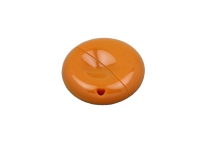 USB 2.0- флешка промо на 16 Гб круглой формы, оранжевый