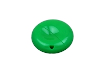 USB 2.0- флешка промо на 16 Гб круглой формы, зеленый