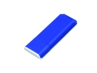 USB 2.0- флешка на 16 Гб с оригинальным двухцветным корпусом, синий/белый