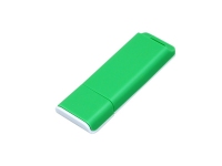 USB 2.0- флешка на 16 Гб с оригинальным двухцветным корпусом, зеленый/белый