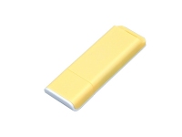 USB 2.0- флешка на 16 Гб с оригинальным двухцветным корпусом, желтый/белый