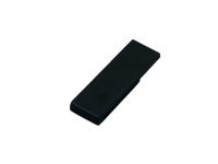 USB 2.0- флешка промо на 16 Гб в виде скрепки, черный