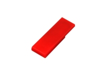 USB 2.0- флешка промо на 16 Гб в виде скрепки, красный