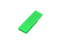 USB 2.0- флешка промо на 16 Гб в виде скрепки, зеленый