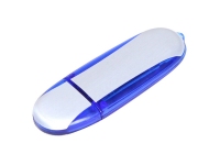 USB 2.0- флешка промо на 16 Гб овальной формы, синий
