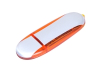USB 2.0- флешка промо на 16 Гб овальной формы, оранжевый