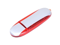 USB 2.0- флешка промо на 16 Гб овальной формы, красный