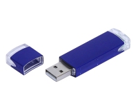 USB 2.0- флешка промо на 16 Гб прямоугольной классической формы, синий