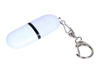 USB 2.0- флешка промо на 16 Гб каплевидной формы, белый