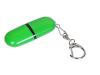 USB 2.0- флешка промо на 16 Гб каплевидной формы, зеленый