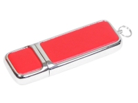 USB 2.0- флешка на 16 Гб компактной формы, красный/серебристый