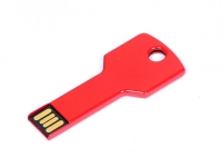 USB 2.0- флешка на 16 Гб в виде ключа, красный