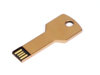 USB 2.0- флешка на 16 Гб в виде ключа, золотистый