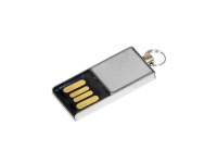 USB 2.0- флешка мини на 16 Гб с мини чипом, серебристый