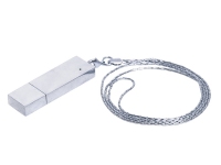 USB 2.0- флешка на 16 Гб в виде металлического слитка, серебристый
