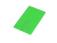 USB 2.0- флешка на 16 Гб в виде пластиковой карты, зеленый