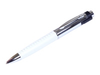 USB 2.0- флешка на 16 Гб в виде ручки с мини чипом, белый/серебристый