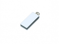 USB 2.0- флешка мини на 16 Гб с мини чипом в цветном корпусе, белый