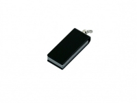 USB 2.0- флешка мини на 16 Гб с мини чипом в цветном корпусе, черный