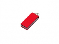 USB 2.0- флешка мини на 16 Гб с мини чипом в цветном корпусе, красный