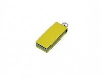 USB 2.0- флешка мини на 16 Гб с мини чипом в цветном корпусе, желтый